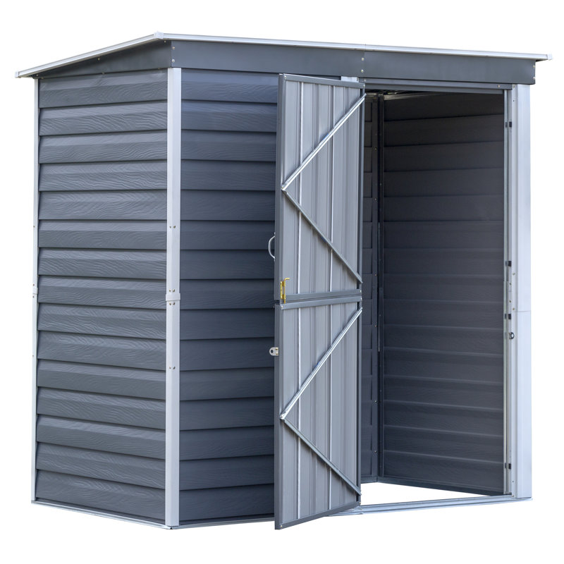arrow shed-in-a-box 7 ft. w x 4 ft. d metal horizontal